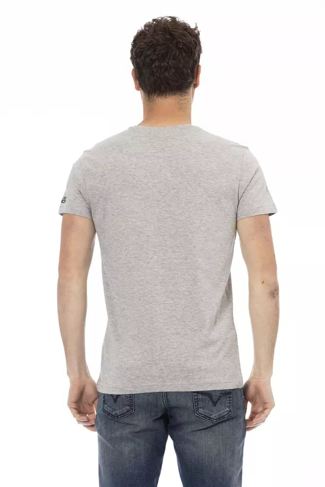 Trussardi T-shirt en coton gris Action