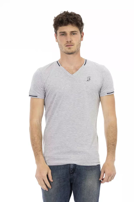 Trussardi T-shirt en coton gris Action