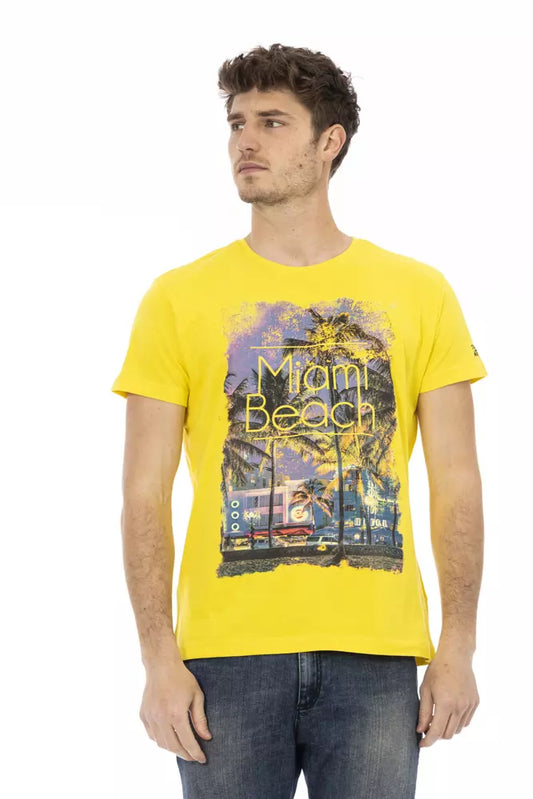 Trussardi T-shirt en coton jaune Action