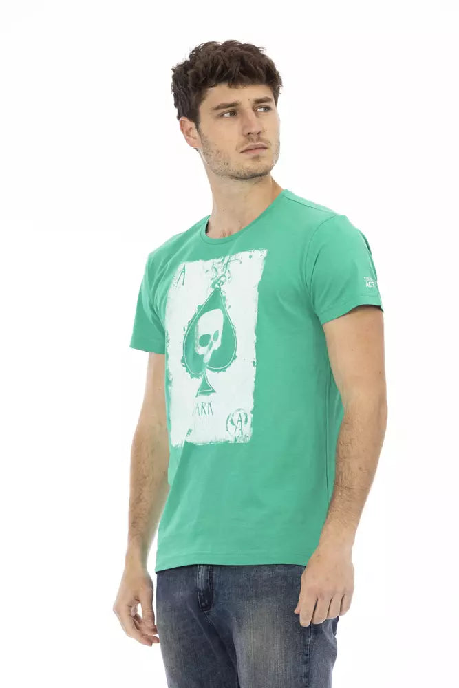 Trussardi Action Grünes Baumwoll-T-Shirt