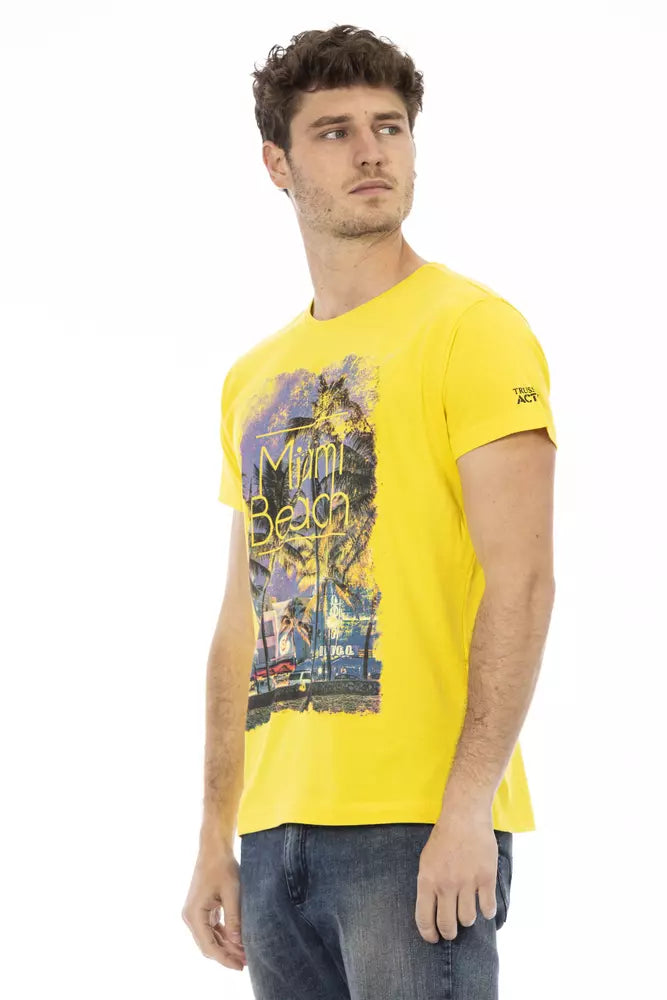 Trussardi T-shirt en coton jaune Action