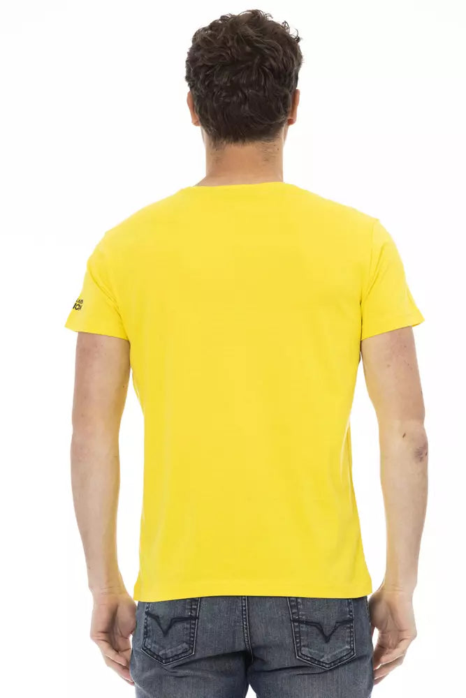 Trussardi T-shirt en coton jaune Action