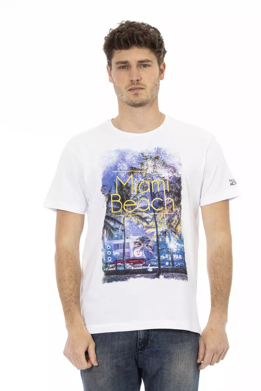 Trussardi Action T-Shirt aus weißer Baumwolle