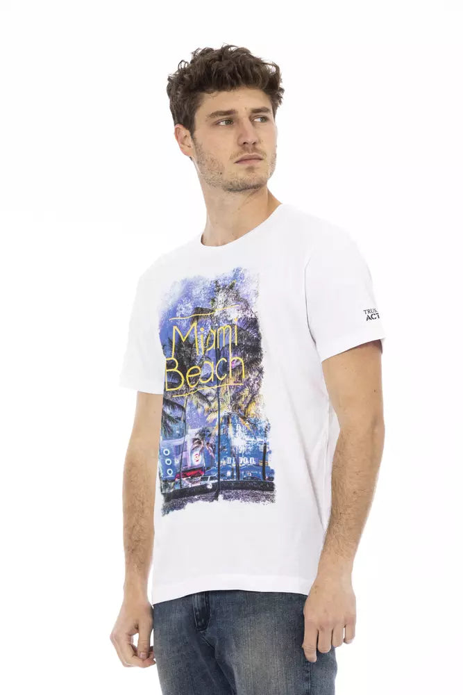 Trussardi T-shirt en coton blanc Action