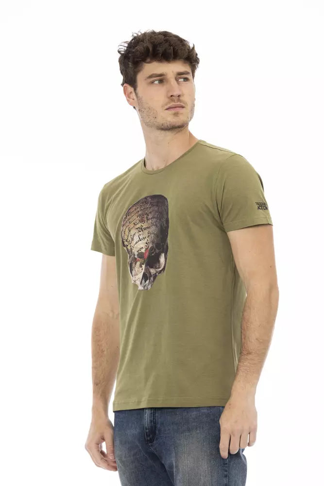 Trussardi T-shirt en coton vert Action