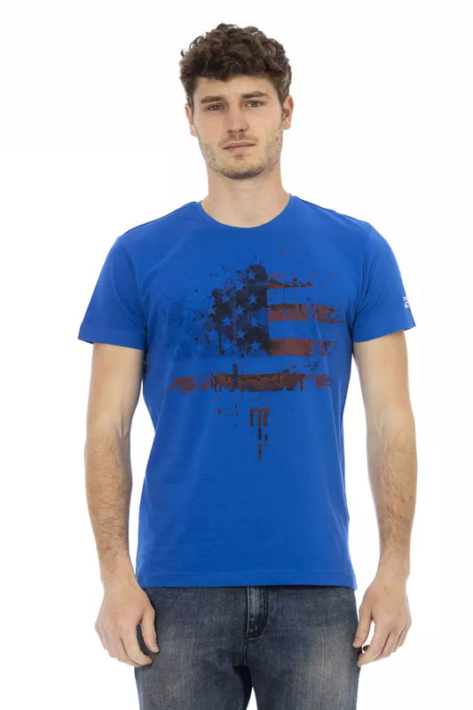 Trussardi T-shirt en coton bleu Action