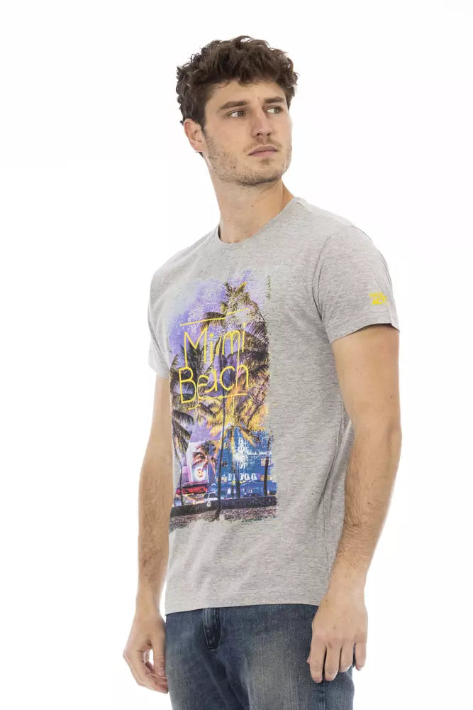 Trussardi Action Graues Baumwoll-T-Shirt