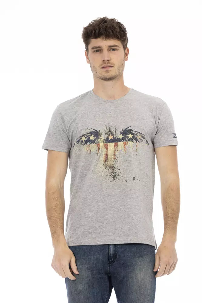 Trussardi Action Graues Baumwoll-T-Shirt