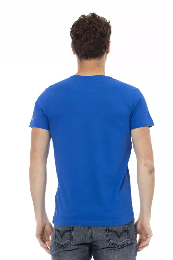 Trussardi T-shirt en coton bleu Action