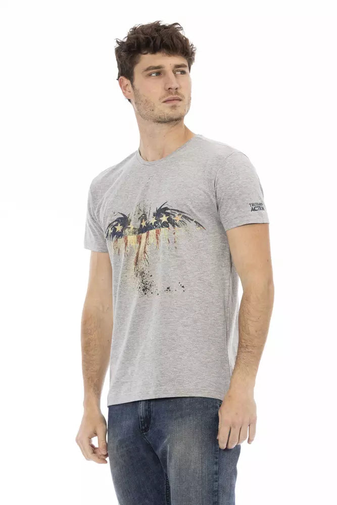 Trussardi Action Graues Baumwoll-T-Shirt