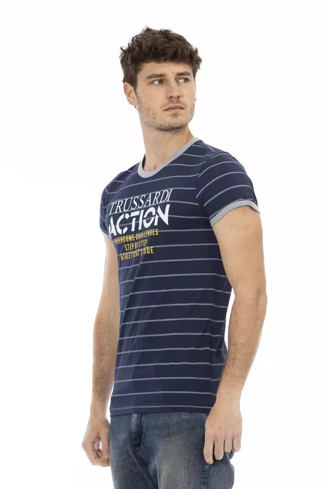 Trussardi T-shirt en coton bleu Action