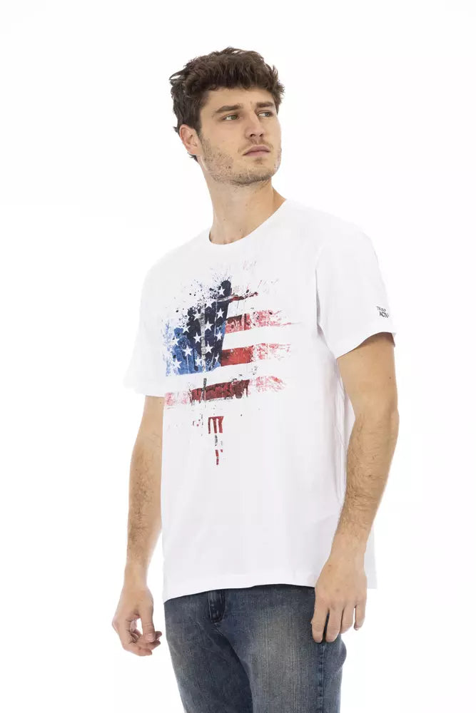 Trussardi Action T-Shirt aus weißer Baumwolle