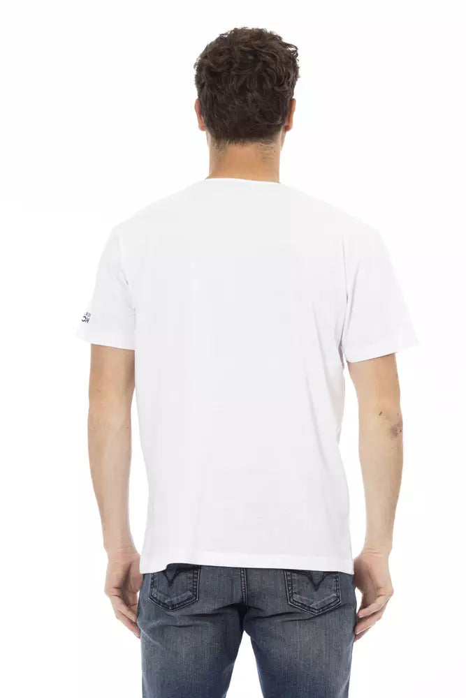 Trussardi Action T-Shirt aus weißer Baumwolle