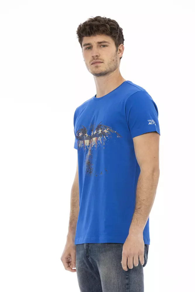 Trussardi T-shirt en coton bleu Action