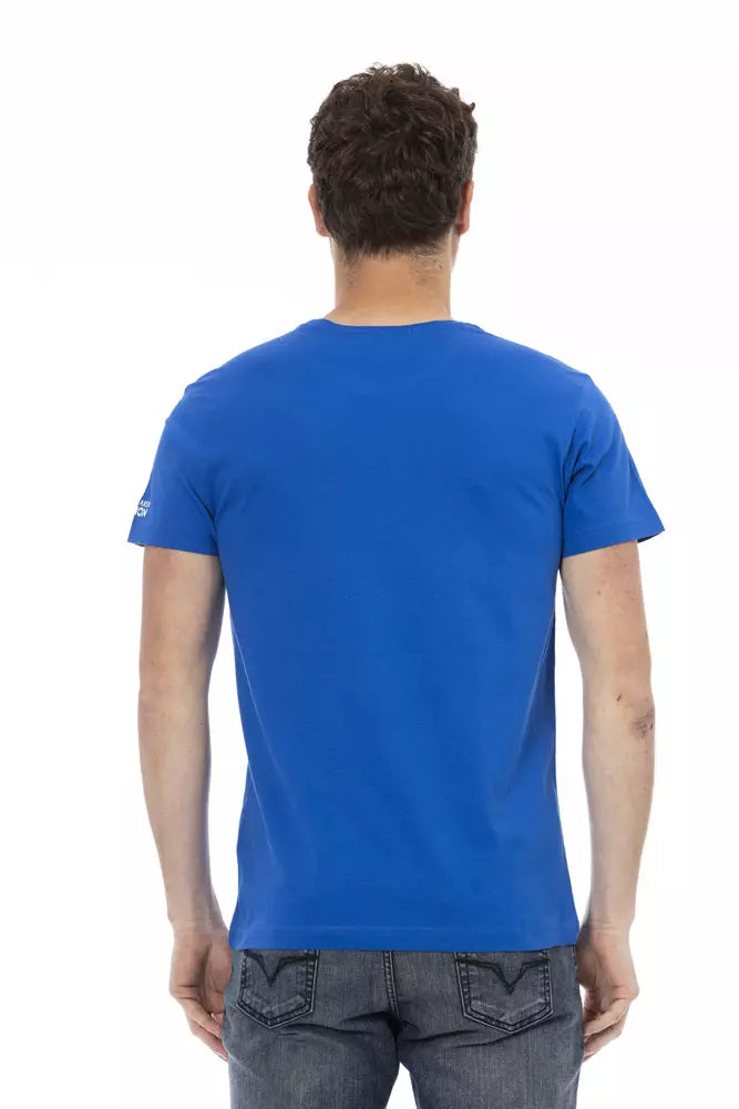 Trussardi T-shirt en coton bleu Action