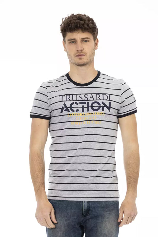 Trussardi Action Graues Baumwoll-T-Shirt