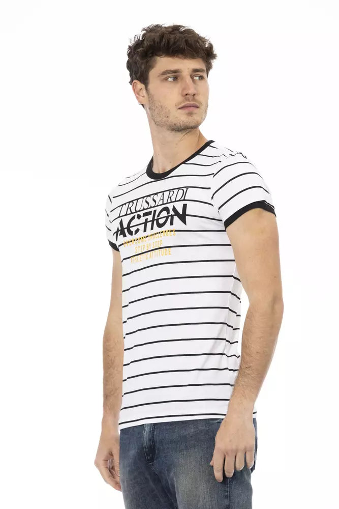 Trussardi T-shirt en coton blanc Action