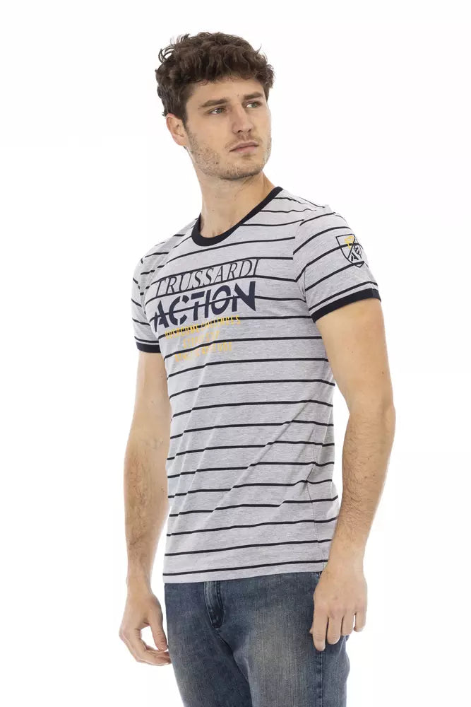 Trussardi T-shirt en coton gris Action