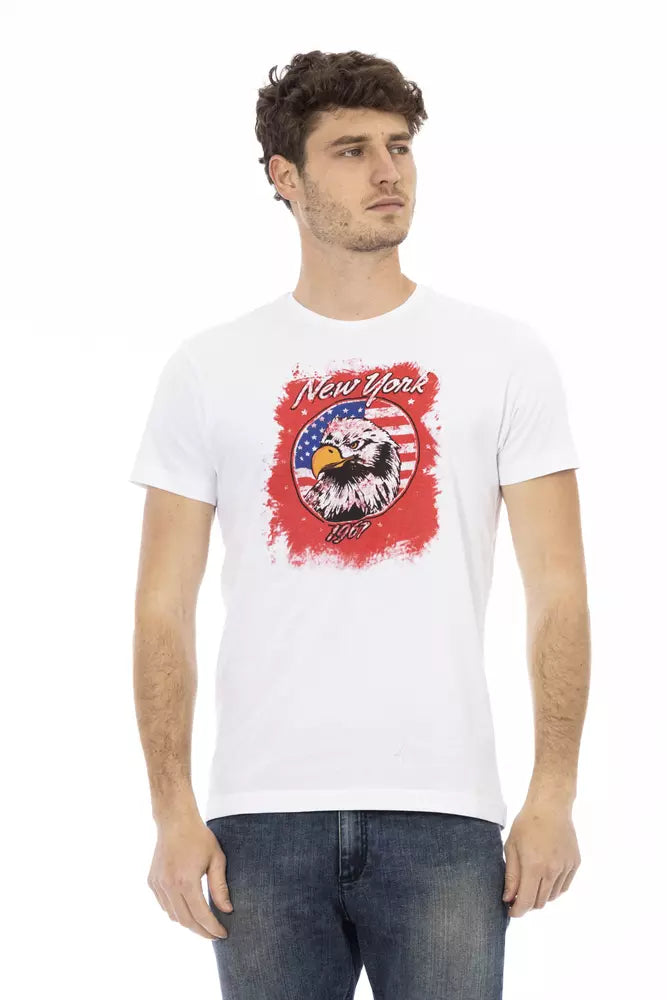 Trussardi Action T-Shirt aus weißer Baumwolle