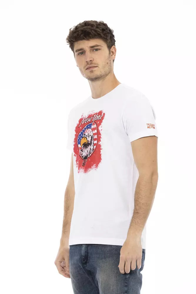 Trussardi Action T-Shirt aus weißer Baumwolle