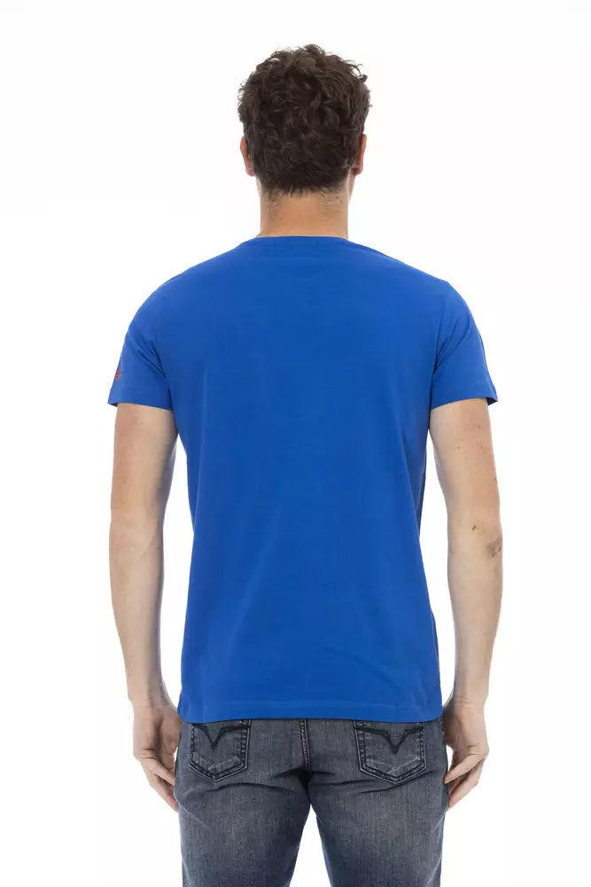 Trussardi T-shirt en coton bleu Action