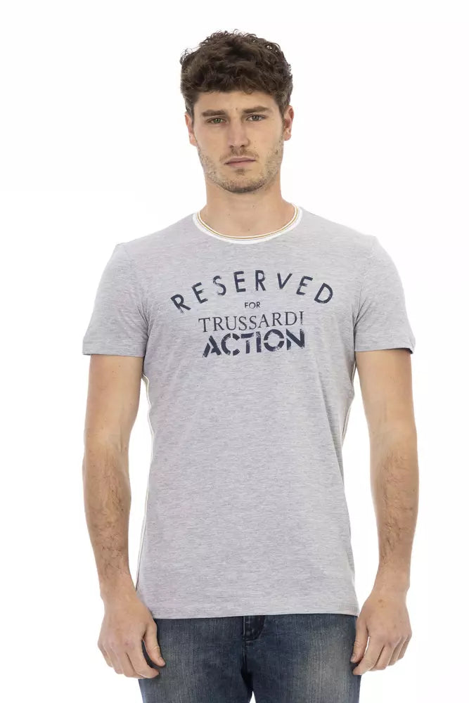 Trussardi Action Graues Baumwoll-T-Shirt