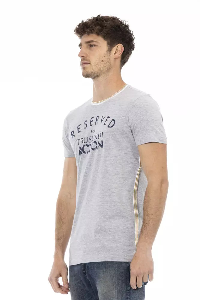 Trussardi Action Graues Baumwoll-T-Shirt