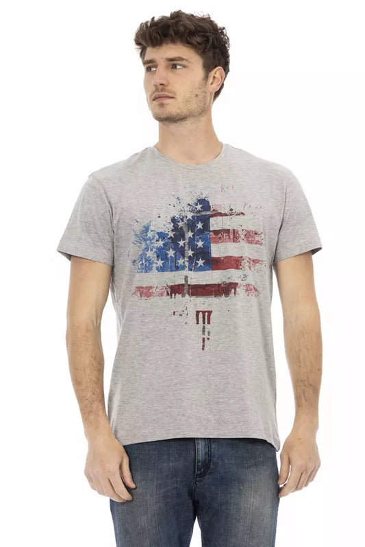 Trussardi T-shirt en coton gris Action