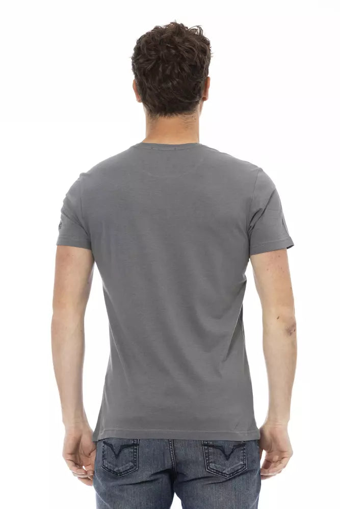 Trussardi T-shirt en coton gris Action