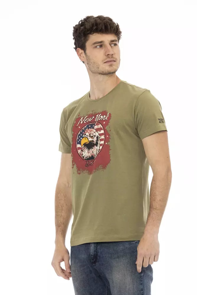 Trussardi Action Grünes Baumwoll-T-Shirt