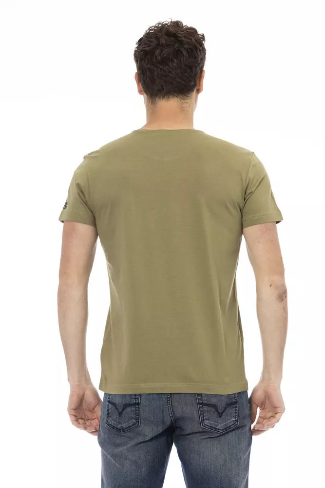 Trussardi T-shirt en coton vert Action