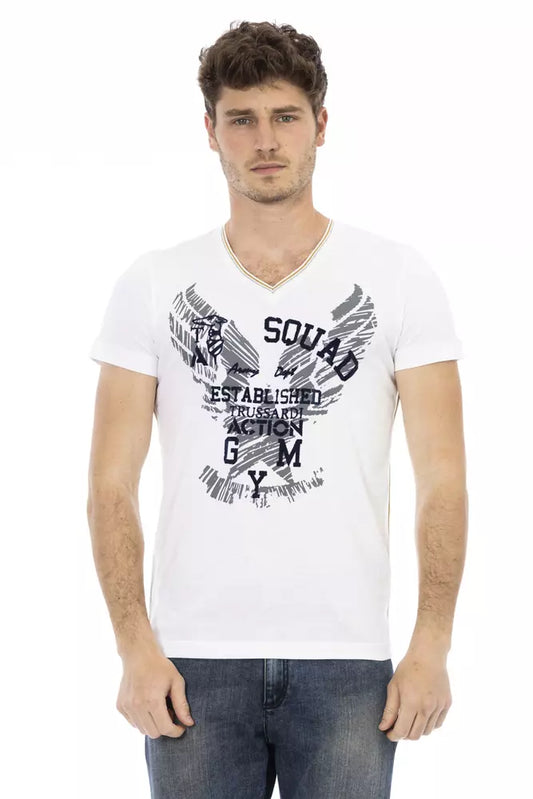 Trussardi T-shirt en coton blanc Action