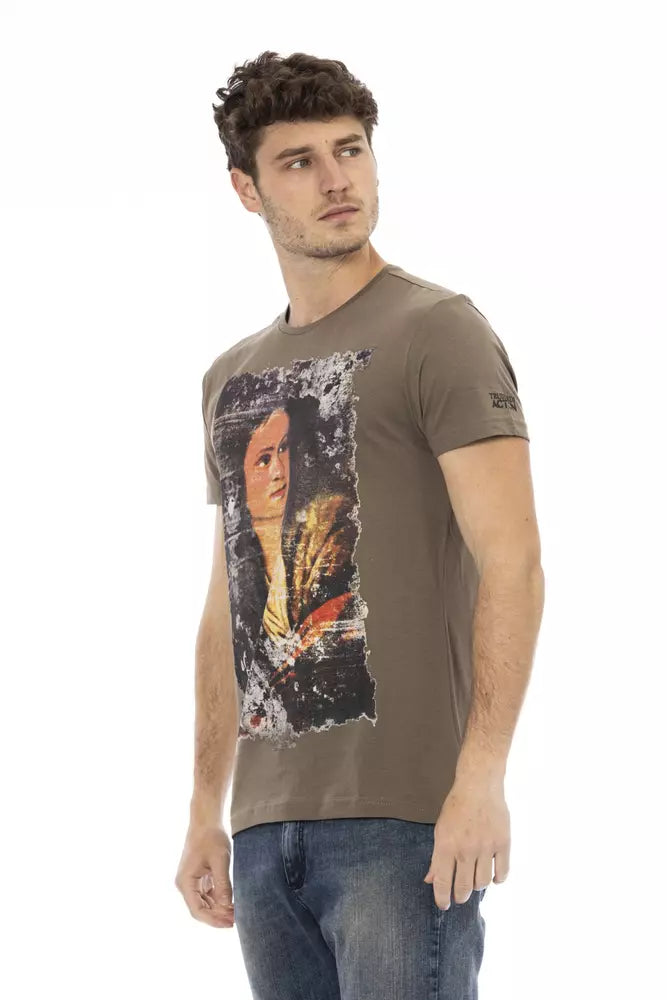 Trussardi Action Braunes Baumwoll-T-Shirt