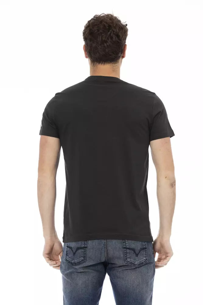 Trussardi T-shirt en coton noir Action