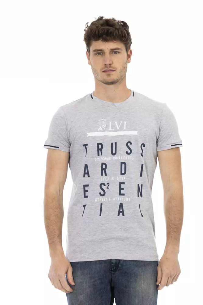 Trussardi Action Graues Baumwoll-T-Shirt