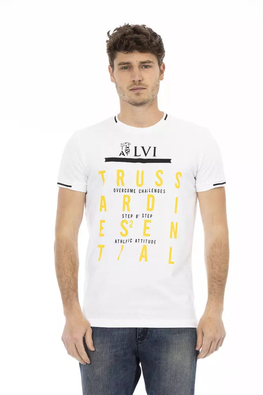 Trussardi Action T-Shirt aus weißer Baumwolle