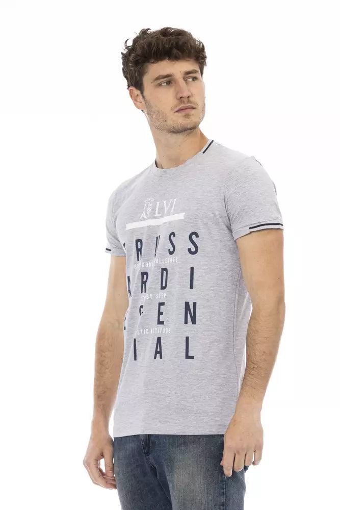 Trussardi T-shirt en coton gris Action