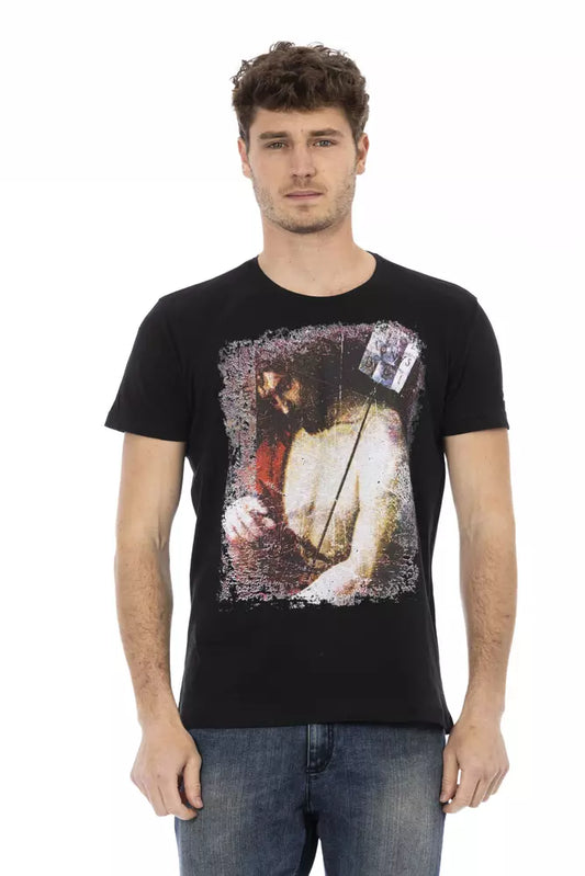 Trussardi T-shirt en coton noir Action