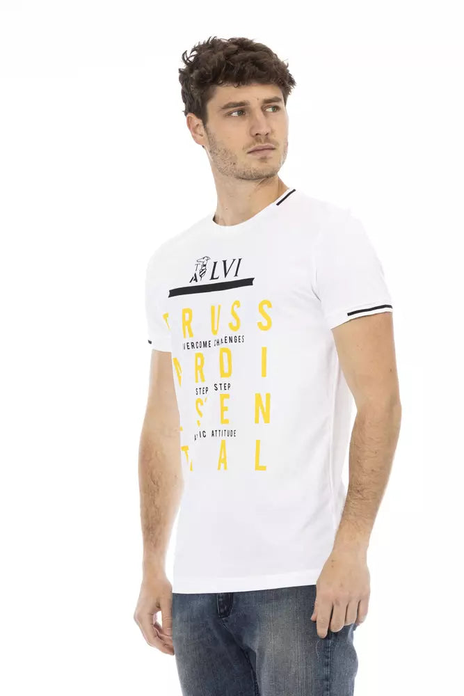 Trussardi T-shirt en coton blanc Action