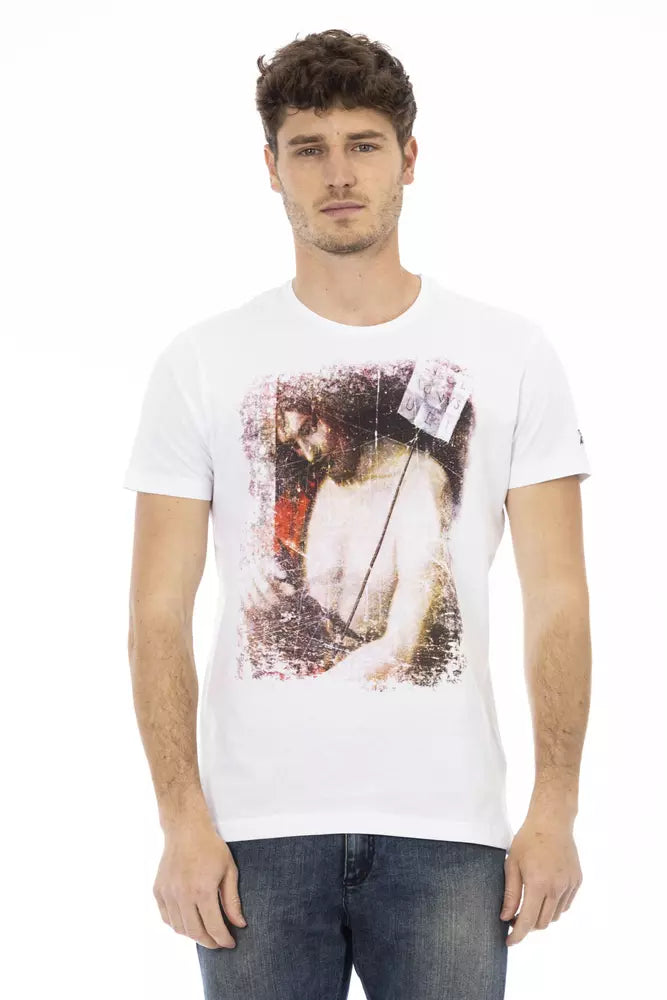 Trussardi Action T-Shirt aus weißer Baumwolle