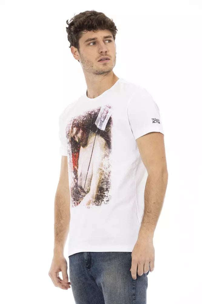 Trussardi Action T-Shirt aus weißer Baumwolle