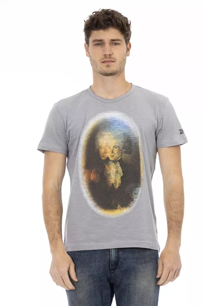 Trussardi Action Graues Baumwoll-T-Shirt