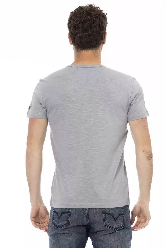 Trussardi Action Graues Baumwoll-T-Shirt