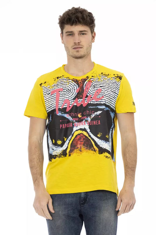 Trussardi T-shirt en coton jaune Action