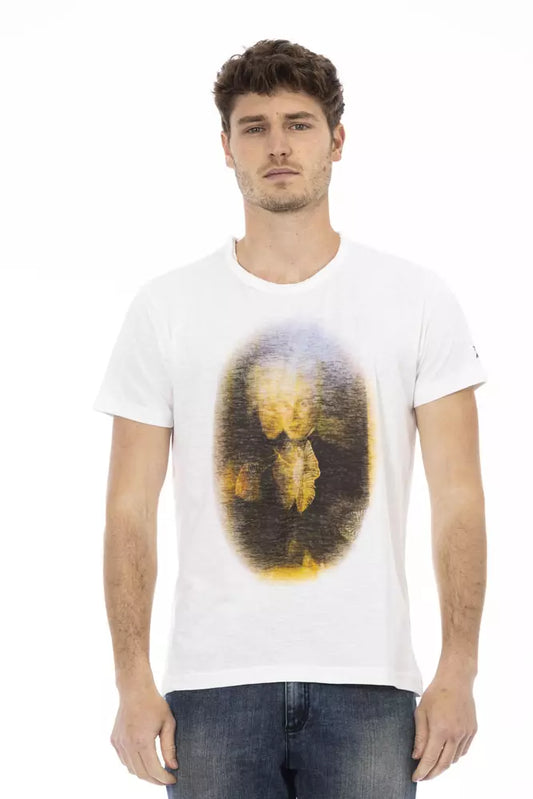 Trussardi Action T-Shirt aus weißer Baumwolle