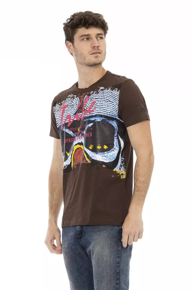 Trussardi Action Brown Cotton Mens T-Shirt