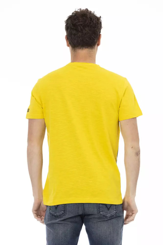 Trussardi T-shirt en coton jaune Action