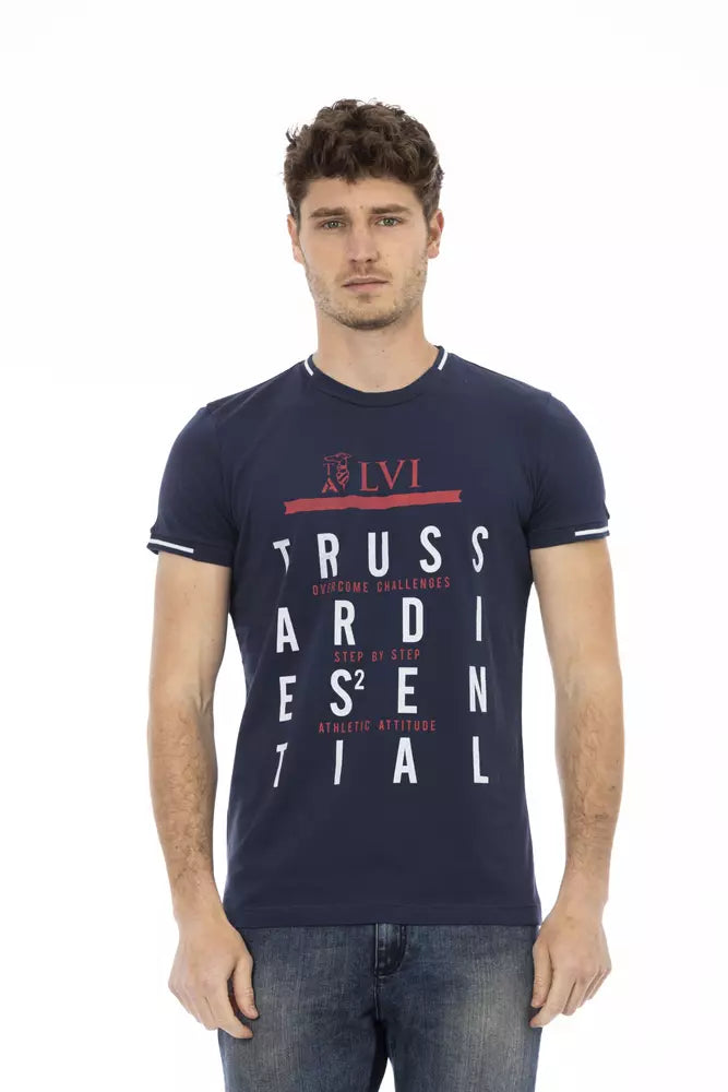 Trussardi T-shirt en coton bleu Action