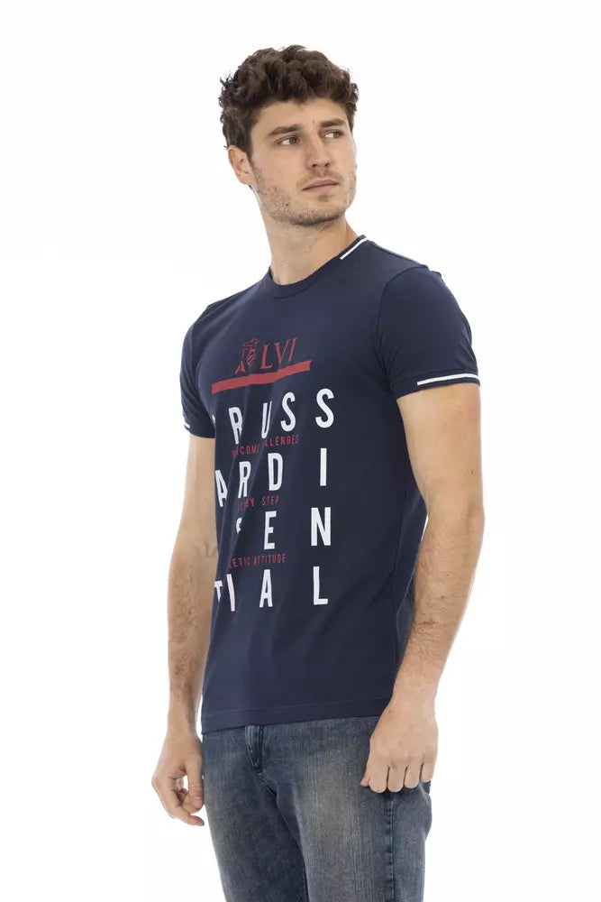 Trussardi T-shirt en coton bleu Action