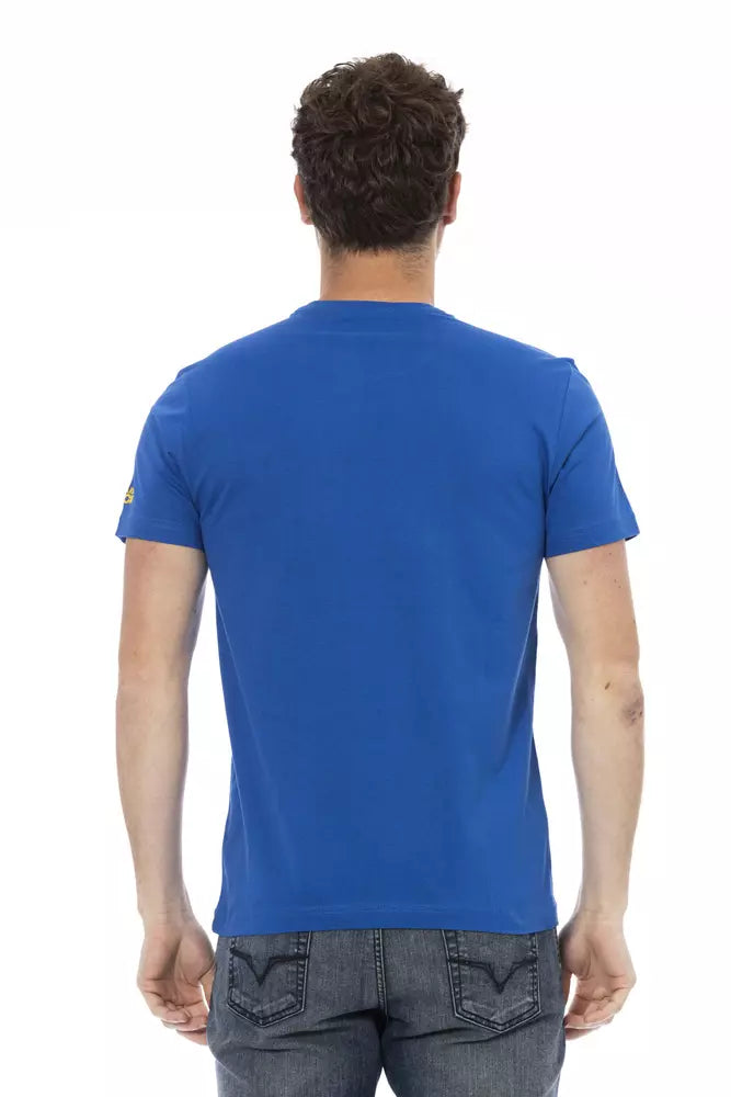 Trussardi T-shirt en coton bleu Action